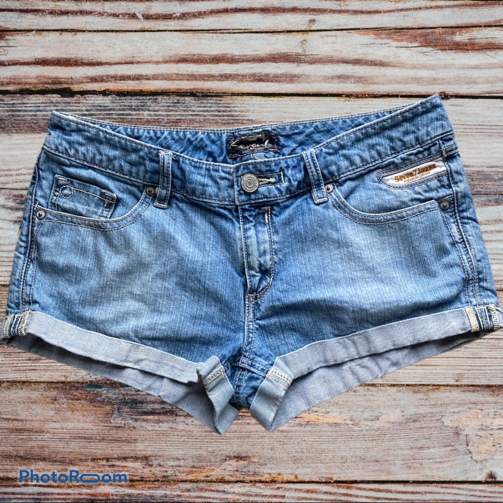Seven 7 Cuffed Denim Shorts Size 31
